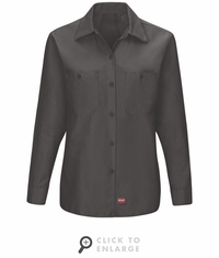 SX11CH Women's Charcoal Long Sleeve Work Shirt with MIMIX