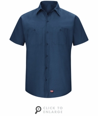 SX20NV Men's Navy Short Sleeve Work Shirt with MIMIX