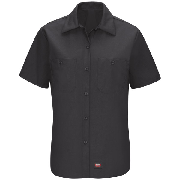 SX21BK Women's Black Short Sleeve Work Shirt with MIMIX™
