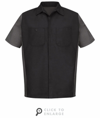 SY20BC Black/Charcoal Short Sleeve Crew Shirt