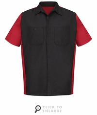 SY20BR Black/Red Short Sleeve Crew Shirt