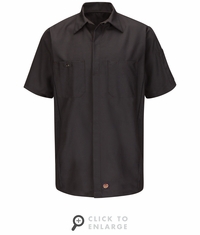 SY20CH Charcaol Ripstop Solid Short Sleeve Crew Shirt