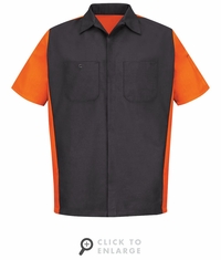 SY20CO Charcoal/Orange Short Sleeve Crew Shirt