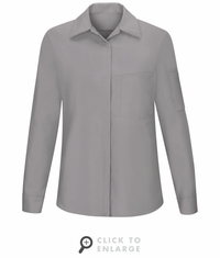SY31GC Women's Long Sleeve Grey/Charcaol Performance Plus Shop Shirt with OilBlok Technology