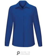 SY31RB Women's Long Sleeve Royal Blue/Black Mesh Performance Plus Shop Shirt with OilBlok Technology