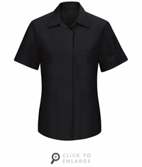 SY41 Women's Short Sleeve Performance Plus Shop Shirt with OilBlok Technology