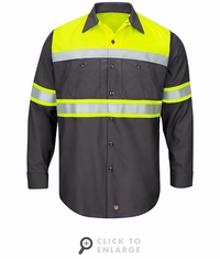 SY70C Hi-Visibility Ripstop Work Shirts Charcoal -Type O Class 1