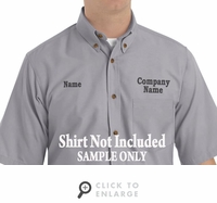 Text Embroidery Basic, Company w/ Personal Names