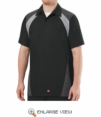 Tri-Color Shop Shirt Short Sleeve Black/Grey/Charcoal SY28BC