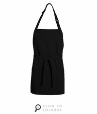 TT32BK Black Short Premium Bib Apron
