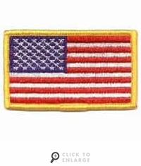 United State Embroidered Flag - 3-3/8" x 2"