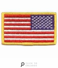 United State Embroidered Flag (Reverse) - 3-3/8" x 2"