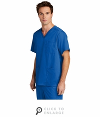 WonderWink Men's Premiere Flex V-Neck Top WW5068 Royal