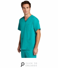 WonderWink Men's Premiere Flex V-Neck Top WW5068 Teal