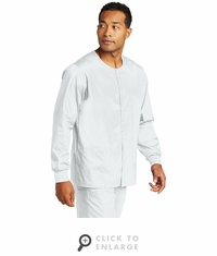 WonderWink Unisex WorkFlex Snap-Front Scrub Jacket WW3080-White