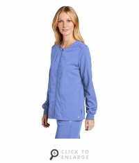 WonderWink Women's Premiere Flex Full-Zip Scrub Jacket WW4088 - Ceil