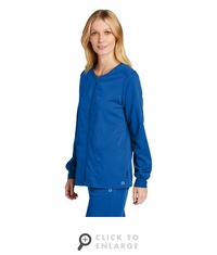 WonderWink Women's Premiere Flex Full-Zip Scrub Jacket WW4088 - Royal
