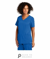WonderWink Women's Premiere Flex V-Neck Top WW4168 - Royal