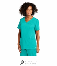 WonderWink Women's Premiere Flex V-Neck Top WW4168 - Teal