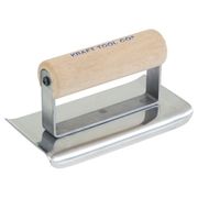 6"x2-1/2" 1/4" R Curved End Edger w/Wood Handle