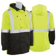 W144 Type R, Class 3 Parka with Black Bottom, Hi-Viz Lime