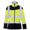 W651 Type R, Class 2 Fitted Women's Softshell Jacket with Black Bottom, Hi-Viz Lime