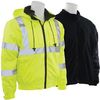 W510 Type R, Class 3 3-in-1 Bomber Jacket with Black Removable Fleece Liner, Hi-Viz Lime