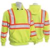 W376C Type R, Class 3 Pullover Hoodie Sweatshirt with Contrasting Trim, Hi-Viz Lime