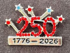 America's Birthday Firework Pin in Red