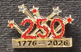 America's Birthday Pin in Red