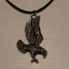 EAGLE PEWTER CHARM / 26&quot; ADJUSTABLE ROPE NECKLACE