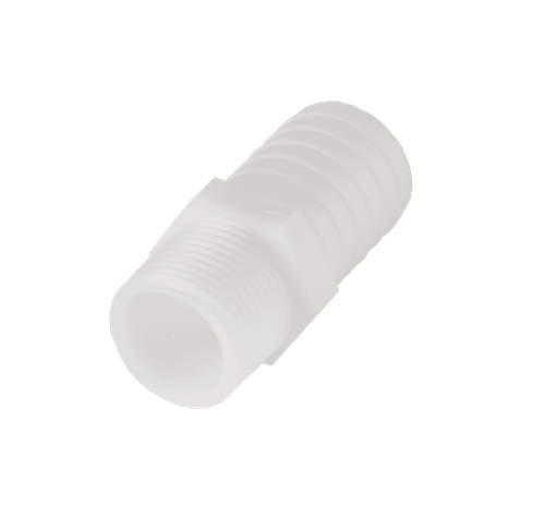 DCI 1/2" MPT x 1/2" Barb Adapter, Plastic