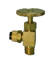 DCI 1/4" Poly x 1/8" MPT Right Angle Needle Valve