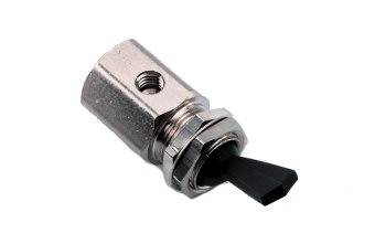 DCI Toggle Valve, On/Off, 2-Way, Black