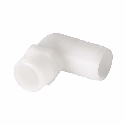 DCI 3/4" MPT x 5/8" Barb Elbow Adapter, Plastic