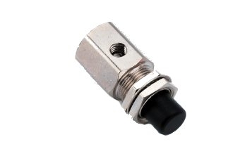 DCI Push Button, Momentary, 3-Way, Normally Closed, Black