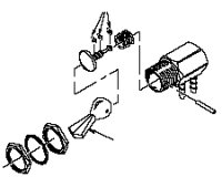 DCI Toggle Valve, Side Ported, 3-Way, Black