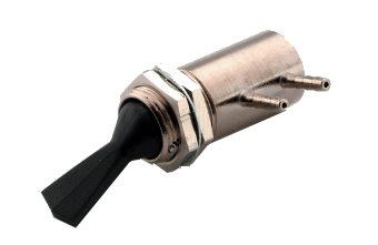 DCI Toggle Valve, Side Port, 3-Way, Black