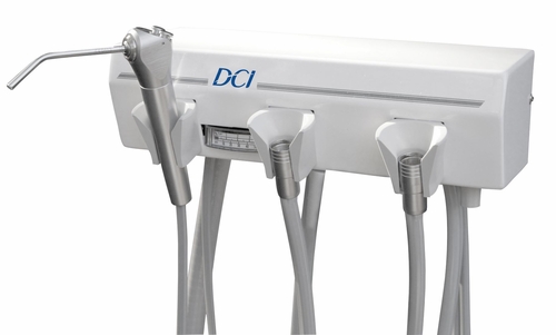 DCI Alternative Arm Mounted Manual Control, 1 Wet & 1 Dry w/Tray & White Flex Arm