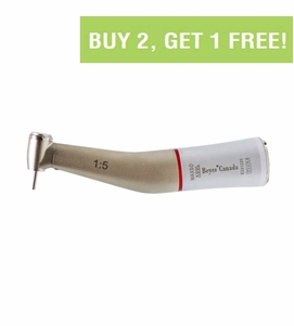 Beyes Maxso X99L, Contra Angle, 1:5, Quattro Spray, Fiber Optic, Push Button, FG Bur