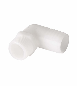 DCI 1/2" MPT x 1/2" Barb Elbow Adapter, Plastic