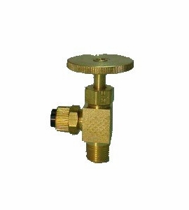 DCI 1/4" Poly x 1/4" MPT Right Angle Needle Valve