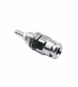 DCI 1/4" Q.D. Panel Mount x 10/32 w/ Shut-off, Female