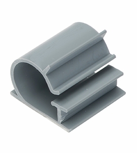 DCI 3/4" Adhesive Clamp, Gray; Pkg of 5