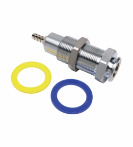 DCI 3/8 Poly Q.D. Panel Mount W/Shut-off, Female, Barbed