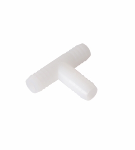 DCI 5/8" x 5/8" x 1/2" Barb Tee, Plastic