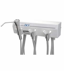 DCI Alternative Arm Mounted Manual Control, 1 Wet & 1 Dry w/Tray & White Flex Arm