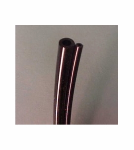 DCI HP Tubing, 2 Hole oO, Straight Black; Box of 100ft