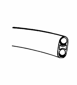 DCI HP Tubing, 3 Hole, Asepsis Coiled Black