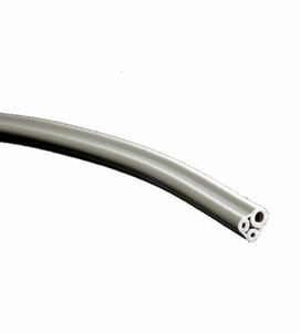 DCI HP Tubing, 3 Hole, Asepsis Straight Gray; Box of 100ft